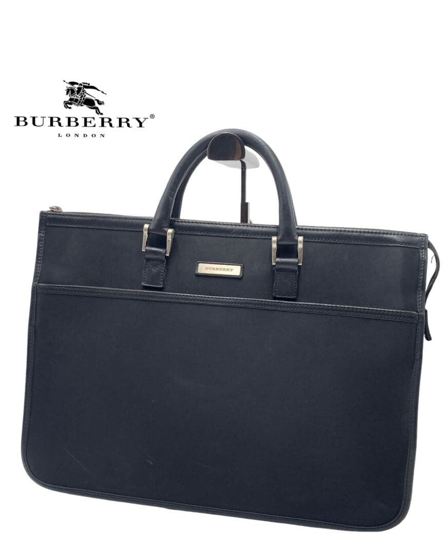 Burberry Black Nylon Nova Check Business Bag Men’s Briefcase Large 42cm 30cm