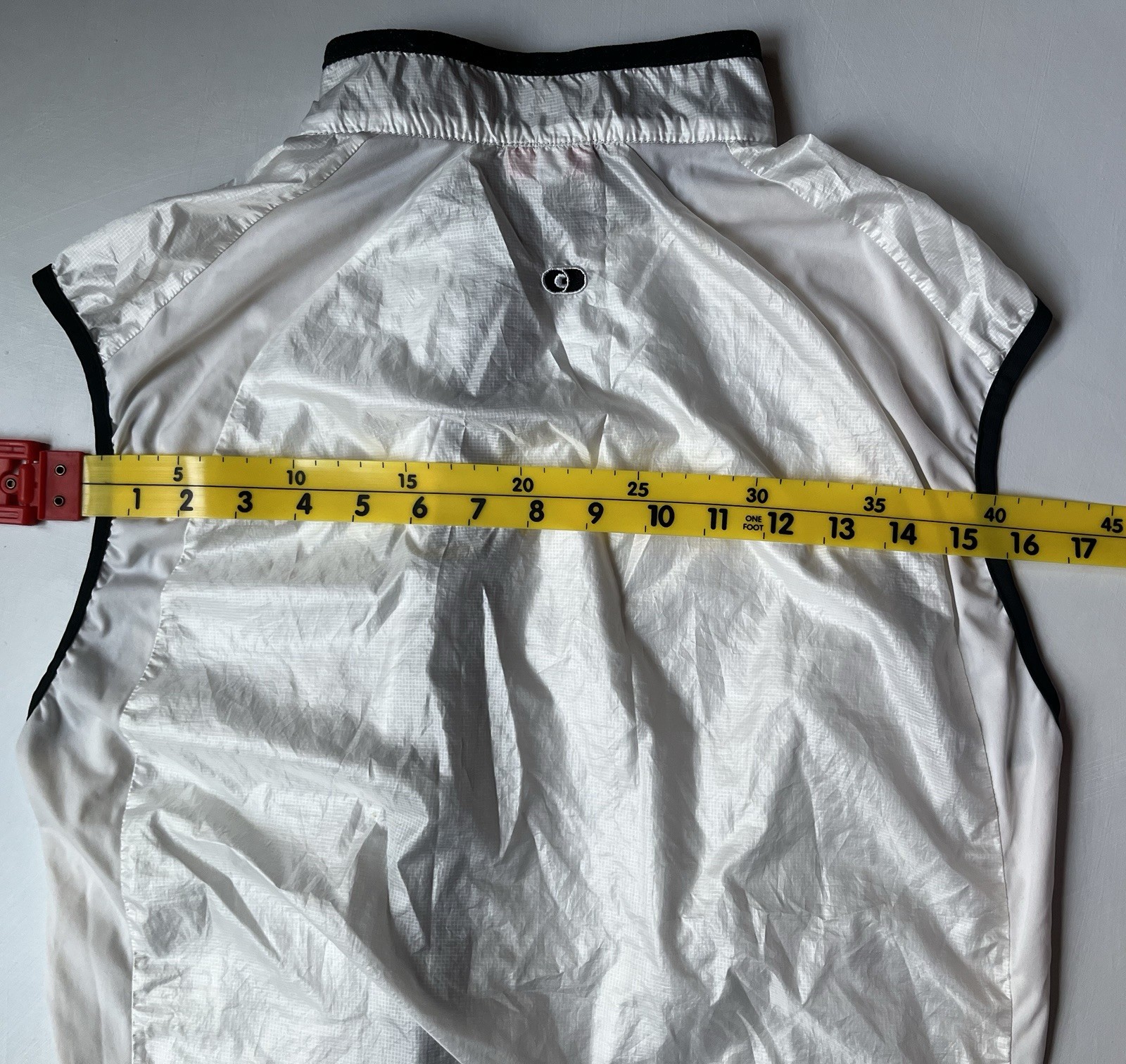 Women’s L White Capo Sleeveless Zip-Up Cycling Wind Vest/Jacket *READ BELOW*