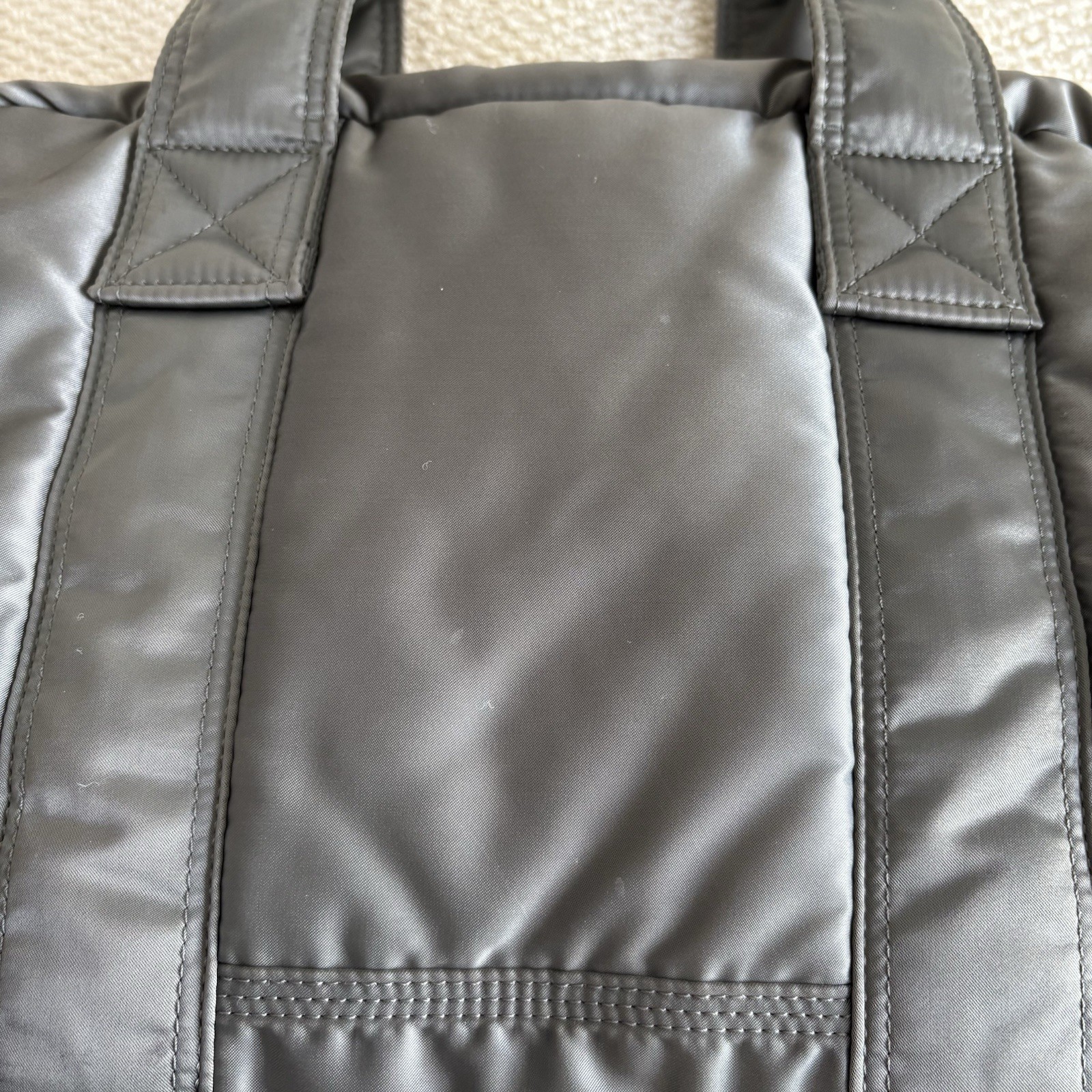 Yoshida PORTER TANKER Boston Bag (L) Nylon Silver Gray Japan 42cm×26cm×13cm