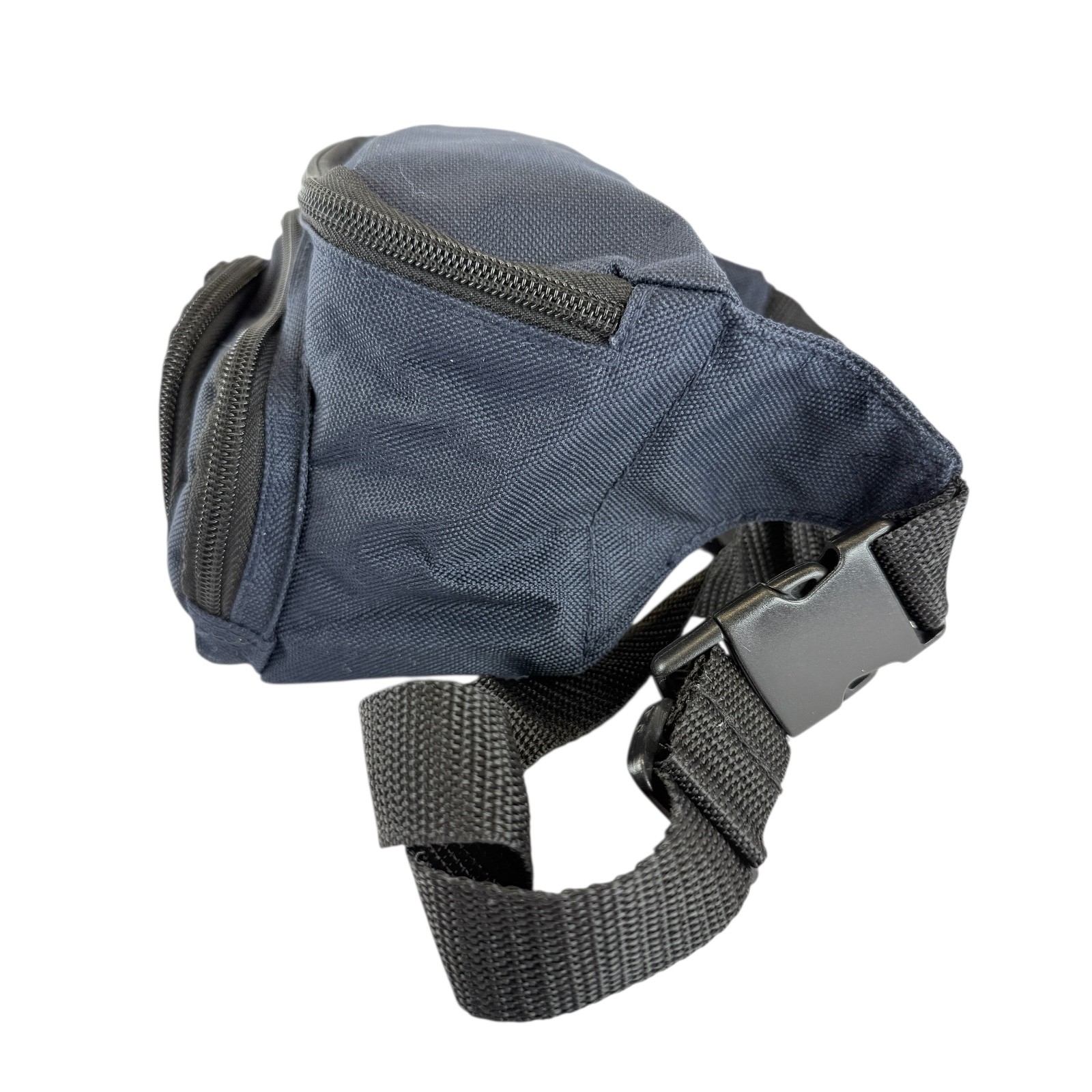 Vintage EastSport Navy Blue Fanny Pack Waist Belt Bag 3 Pouch 90s Y2K