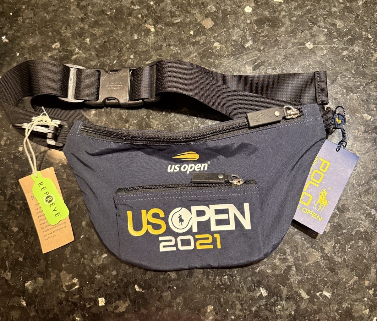 Polo Ralph Lauren US Open 2021 Tennis Belt Waist Bag Slim Fanny Pack Navy Pony