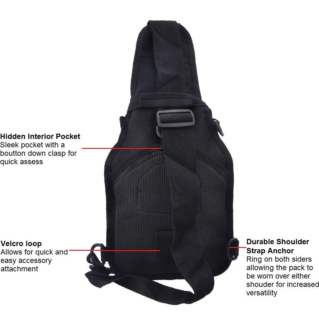 Outdoor Tactical Bag Backpack, Military Sport Bag Pack Sling Shoulder Backpac…