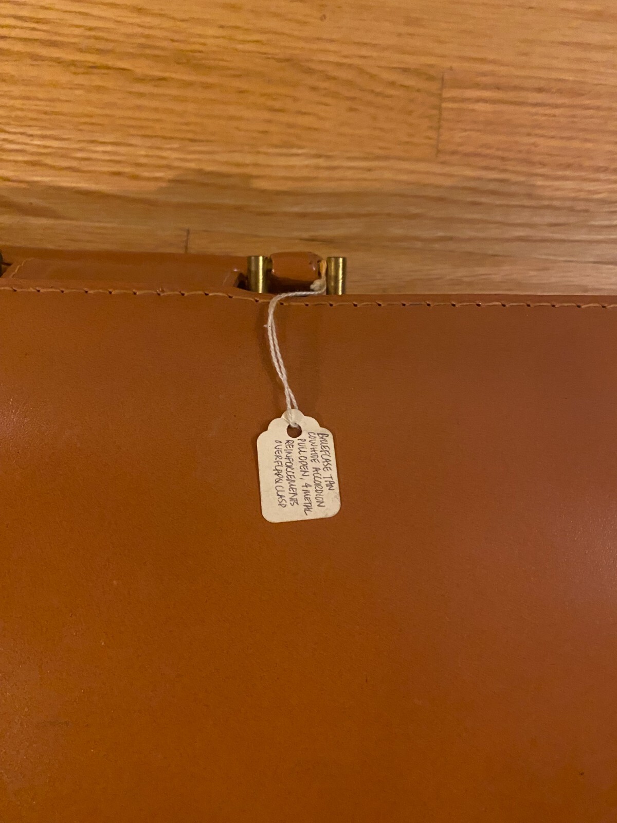 Vintage Dopp Pull Open Breifcase Tan Top Grain Cowhide Leather 3B9216 18″ Retro
