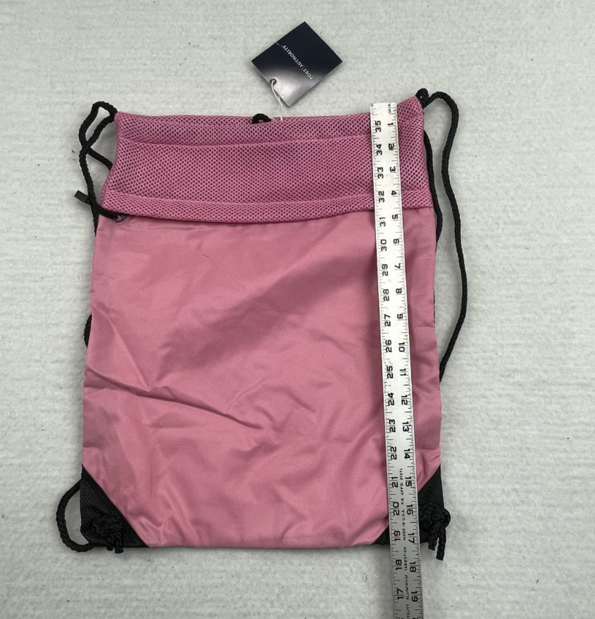 high quality Cinch pack pink comfortable thick mesh backing. sku#2