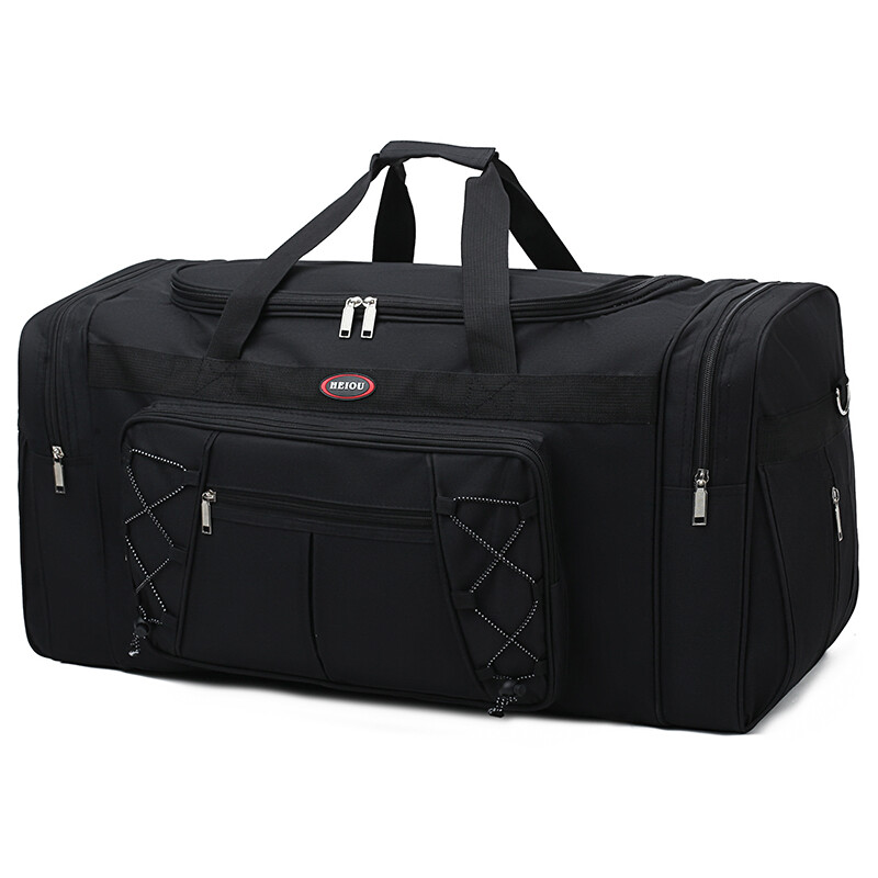 72L 26″ Zippered Duffle Luggage Bag Large Waterproof Travel Sports Handbag Black