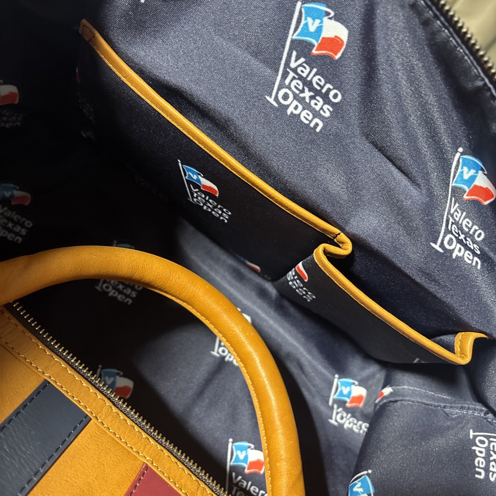 Valero Texas Golf Open Full Grain Italian Leather 1 Of 1 Duffle Bag