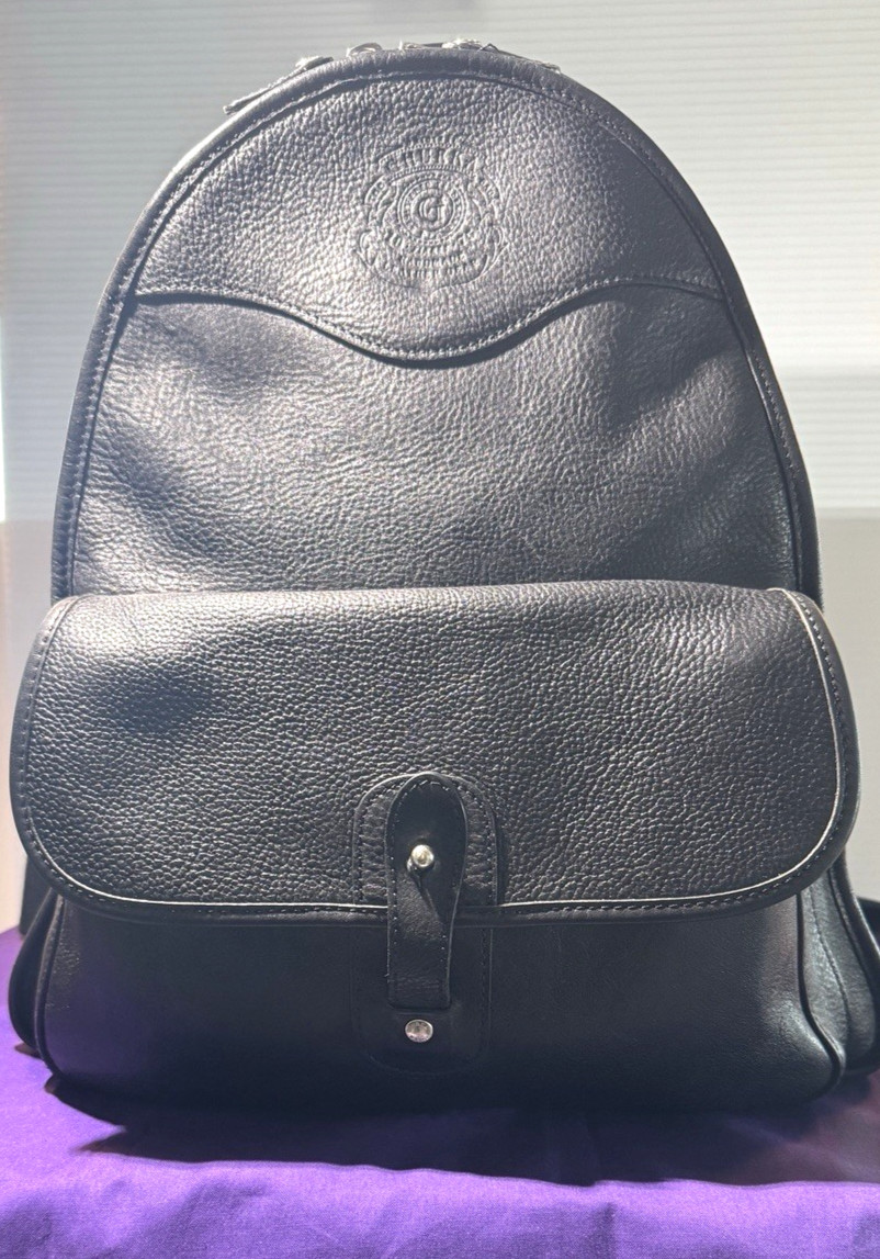 Unisex Ghurka Vintage Black Leather Rucksack No. 33 Backpack Excellent! BOS incl