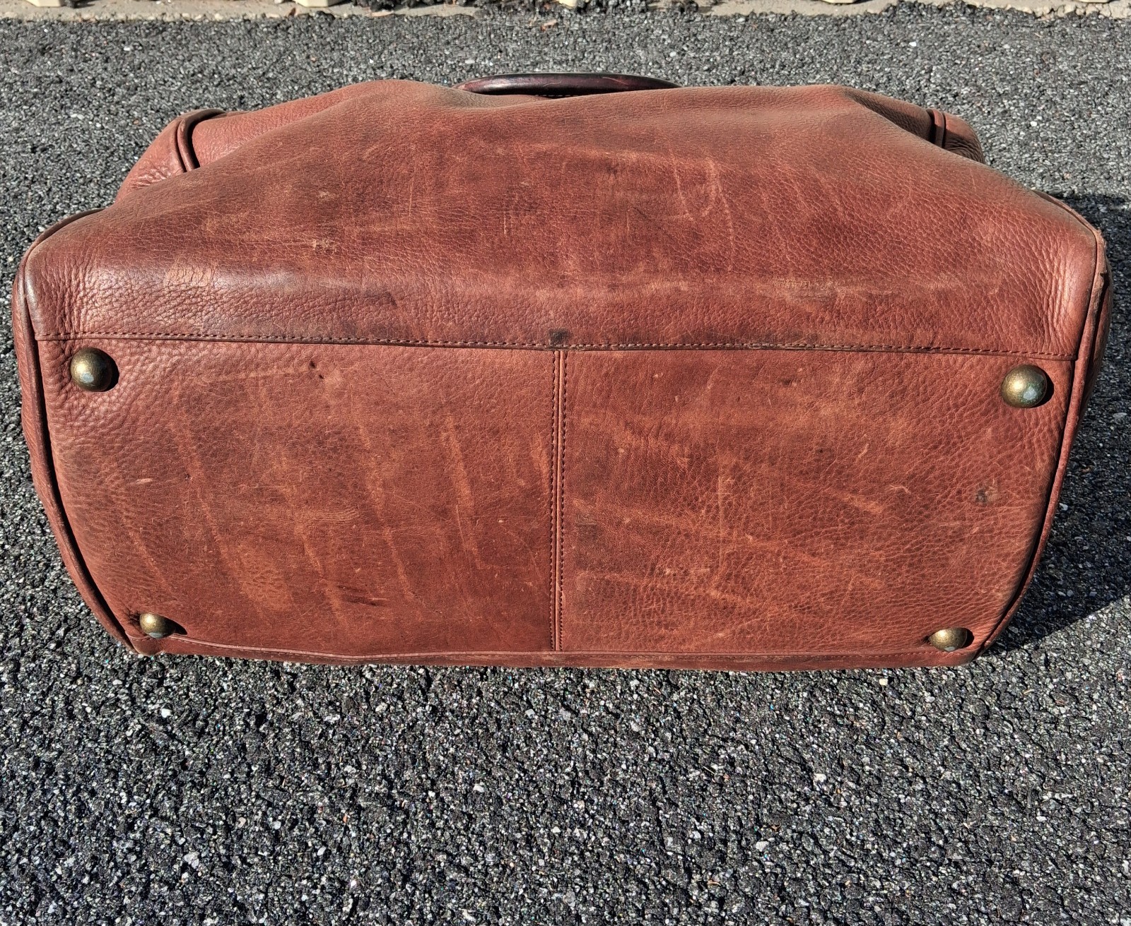 Duluth Trading Heavy Leather Doctor Bag Weekender Gladstone Briefcase Traveler