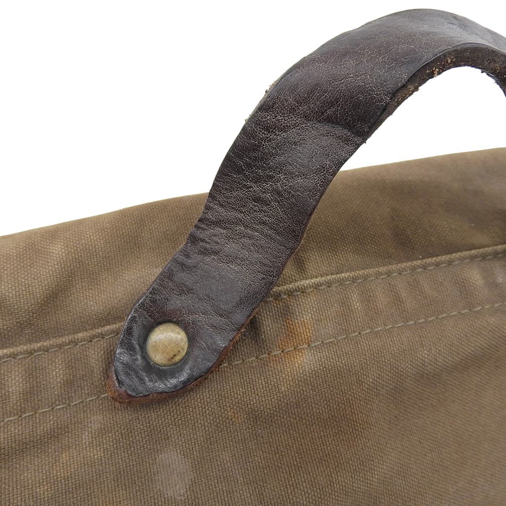 RRL Double RL Canvas Leather Messenger Bag Shoulder Men Brown Metal Ralph Lauren