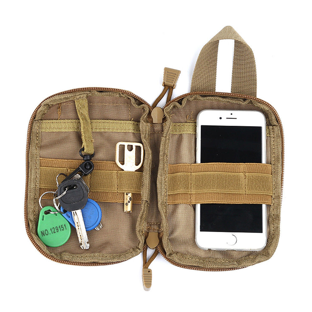 Tactical Molle Utility Bags Portable & Durable Nylon Pouch for Card Keybag Phone