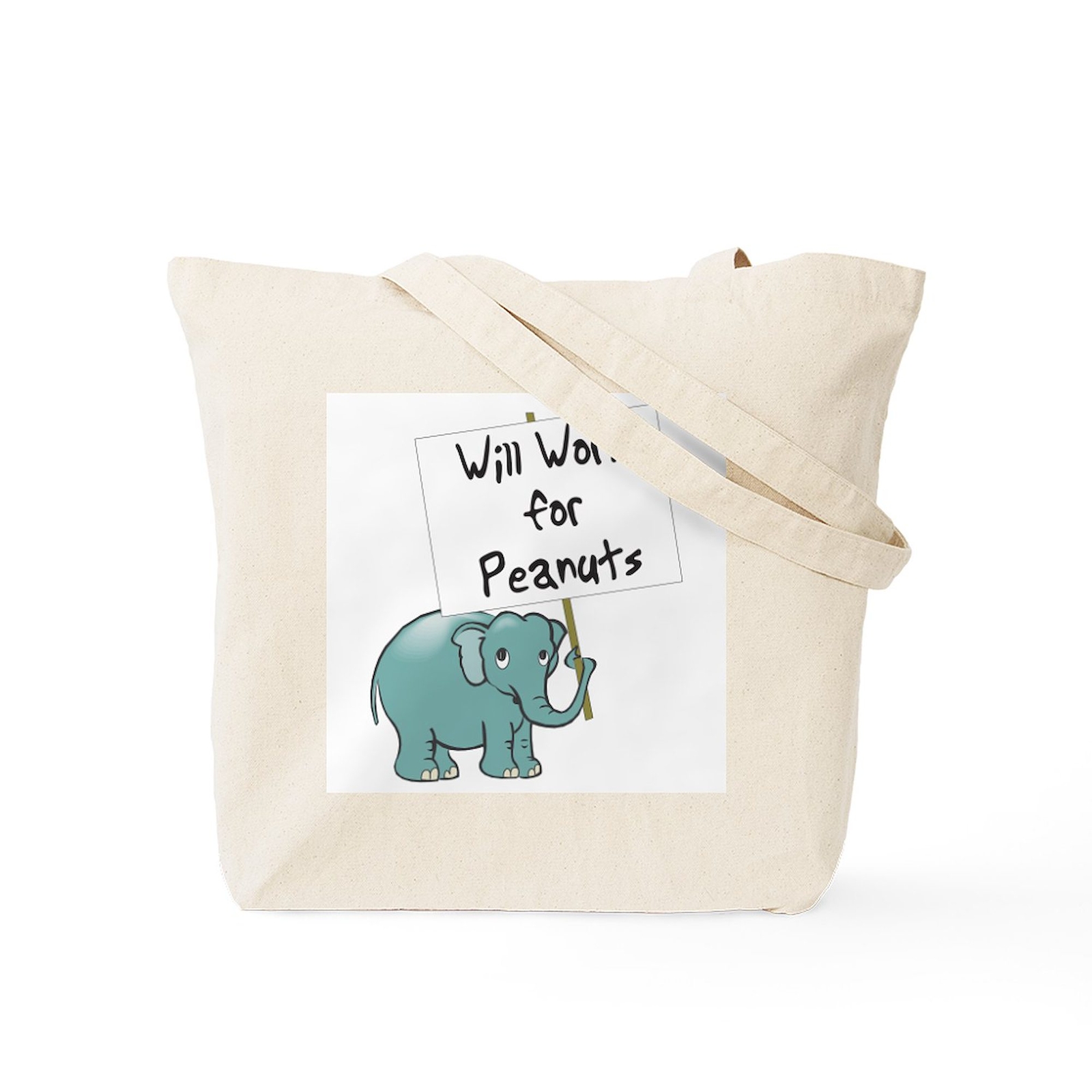 CafePress Elephant Tote Bag Work For Peanuts Tote Bag (10327781)