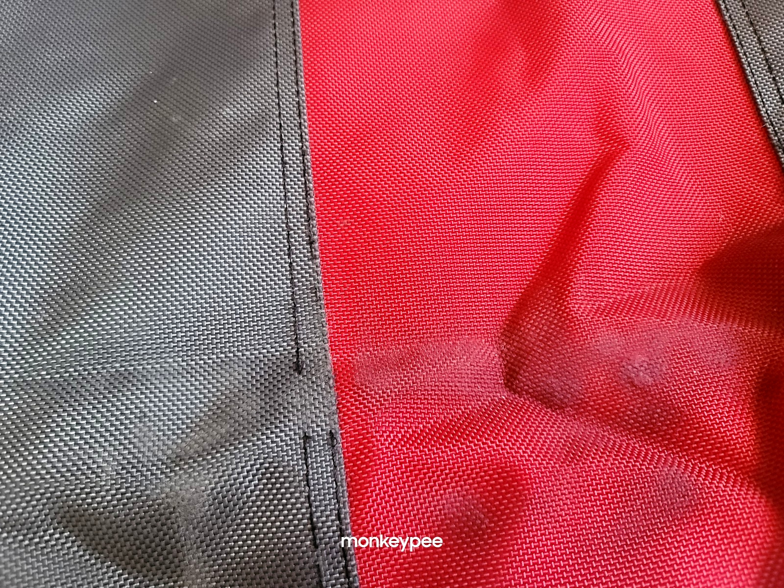 Timbuk2 Red/Gray Colorblock 19″ Messenger Bag, Made in San Francisco
