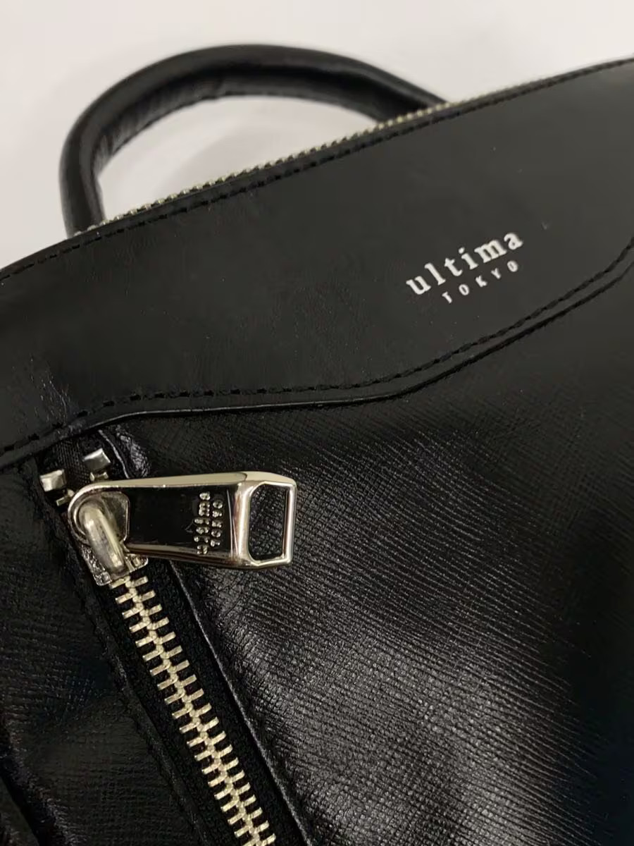 ultima TOKYO Shoulder Bag Leather Black Solid Color