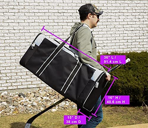 Heavy Hockey Bag | Duty Multi Pocket Travel Duffel Bag | Large Sports Gym Equ…