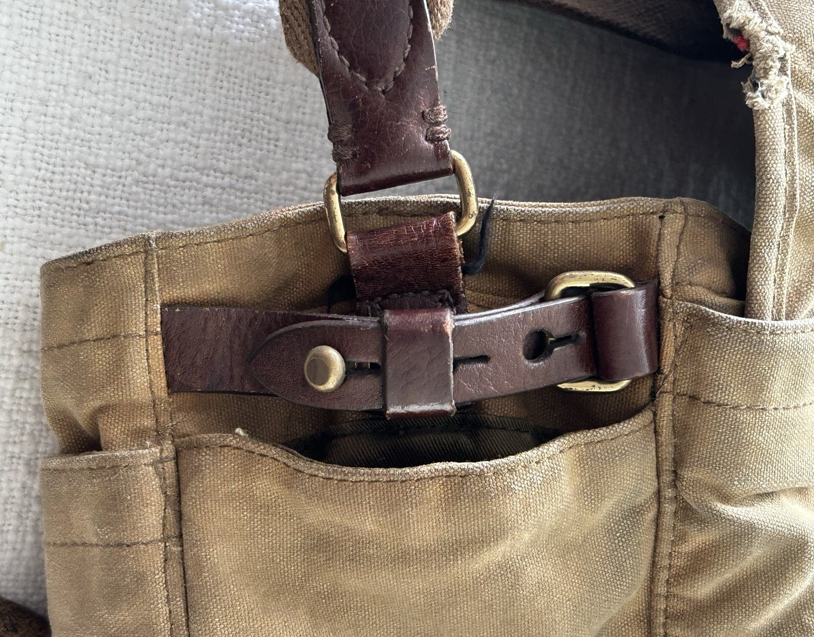 J Crew Dry Goods Abingdon Canvas Messenger Bag Cotton Leather Shoulder Bag