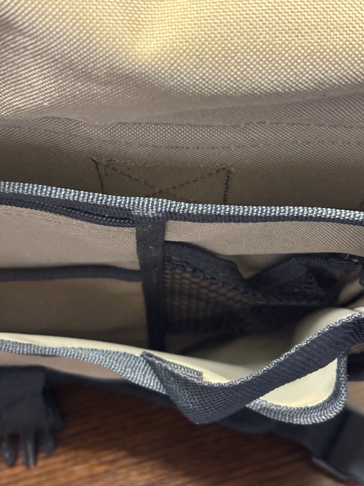 Duluth Trading Co. Briefcase/ Laptop Bag Black / Tan Canvas Multi Purpose Bag