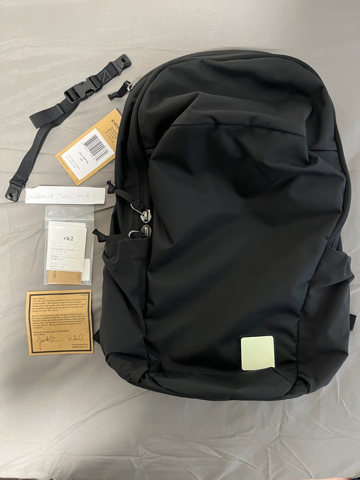 Evergoods CHZ22 Civic Half Zip 22 V2 and glow patch. See note about sternum area