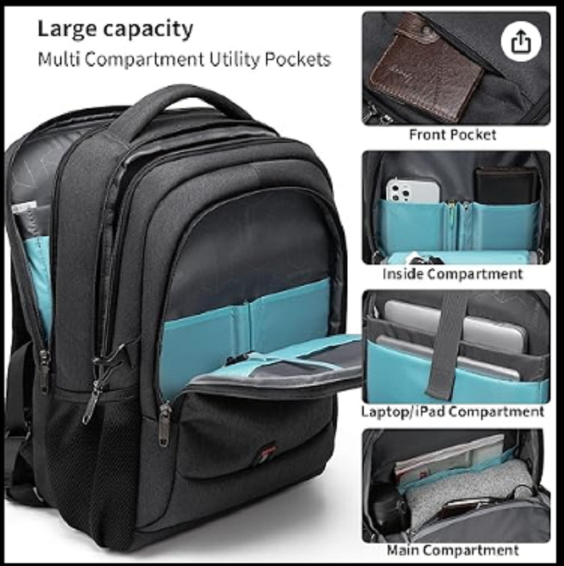 17 Inch Laptop Backpack for Travel Water Resistant College Backpack for Men/Wome