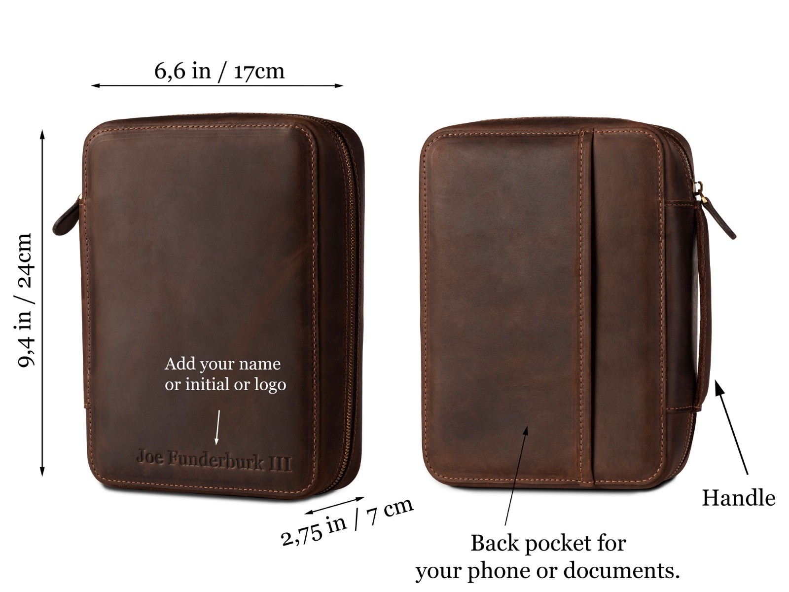 Leather Cigar Case Personalized Cigar Holder Travel Humidor Box Accessories