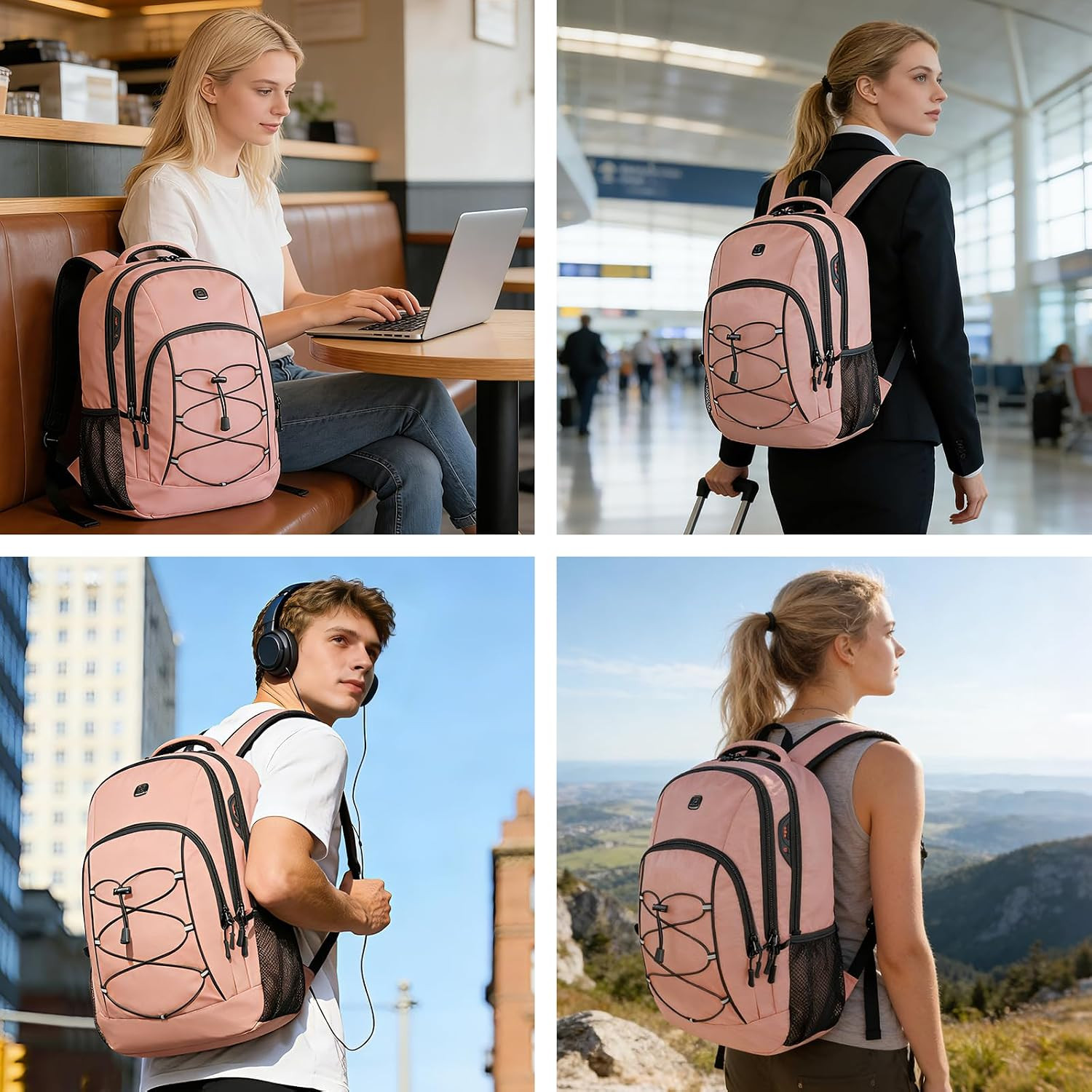 Travel Backpack, 17 Inch Laptop Backpack for Men Women, Business Backpack with L
