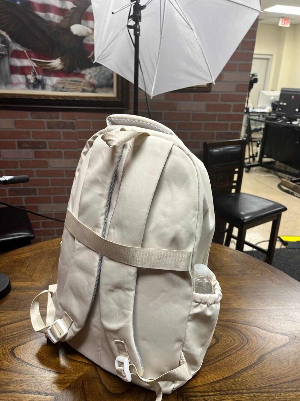 Backpack for Men and Women Basic Laptop Casual Shoulder – White – NIB