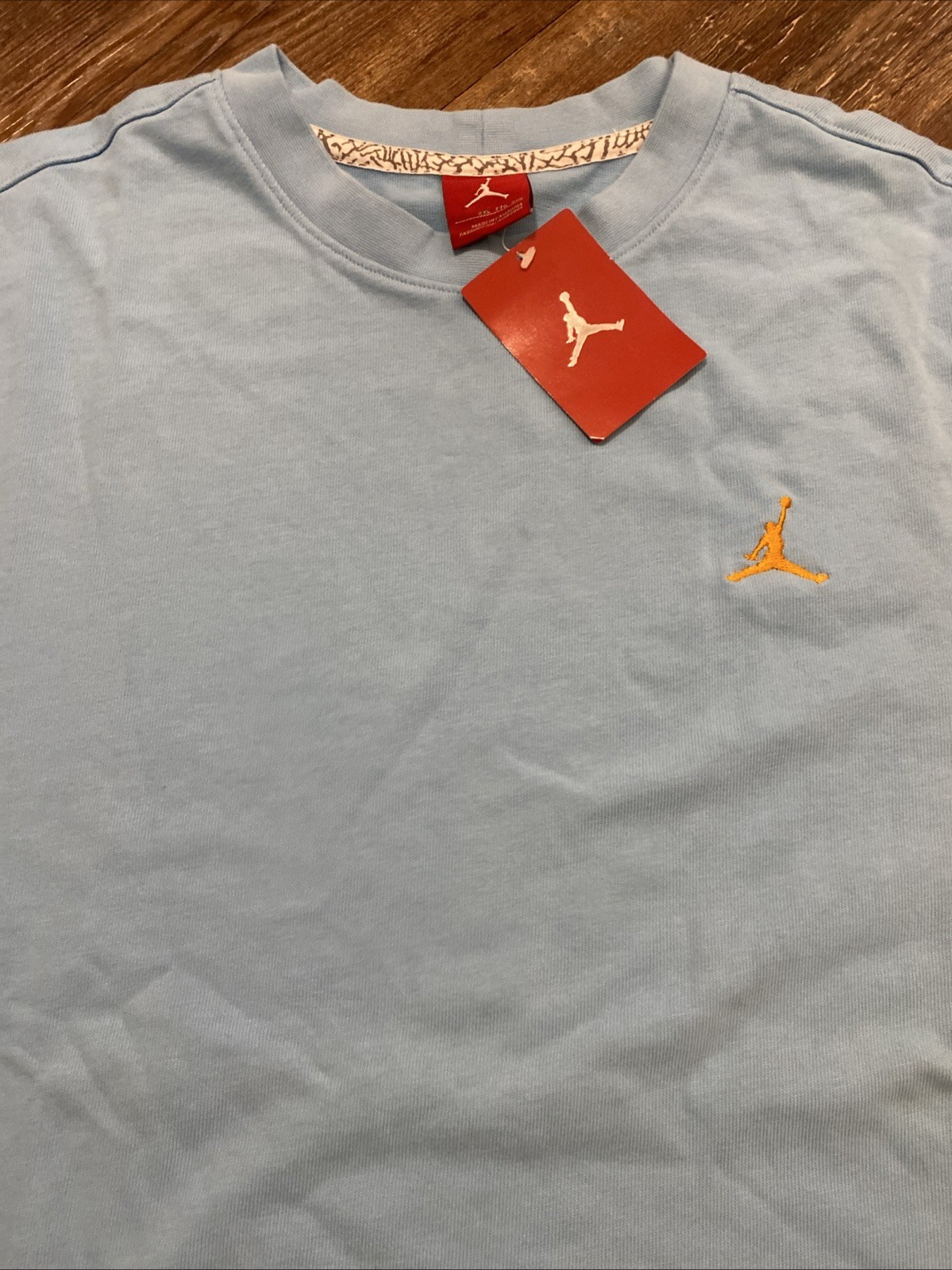 Men’s Air Jordan XL Sky Blue Short Sleeve Athletic Crew Neck Shirt