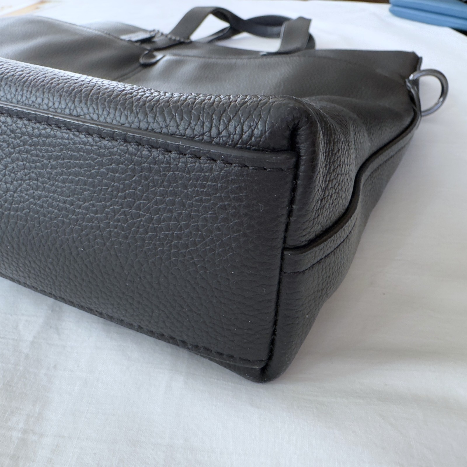Coach Metropolitan Utility Tote Black 24840 Pebbled Leather *NO Xbody Strap*