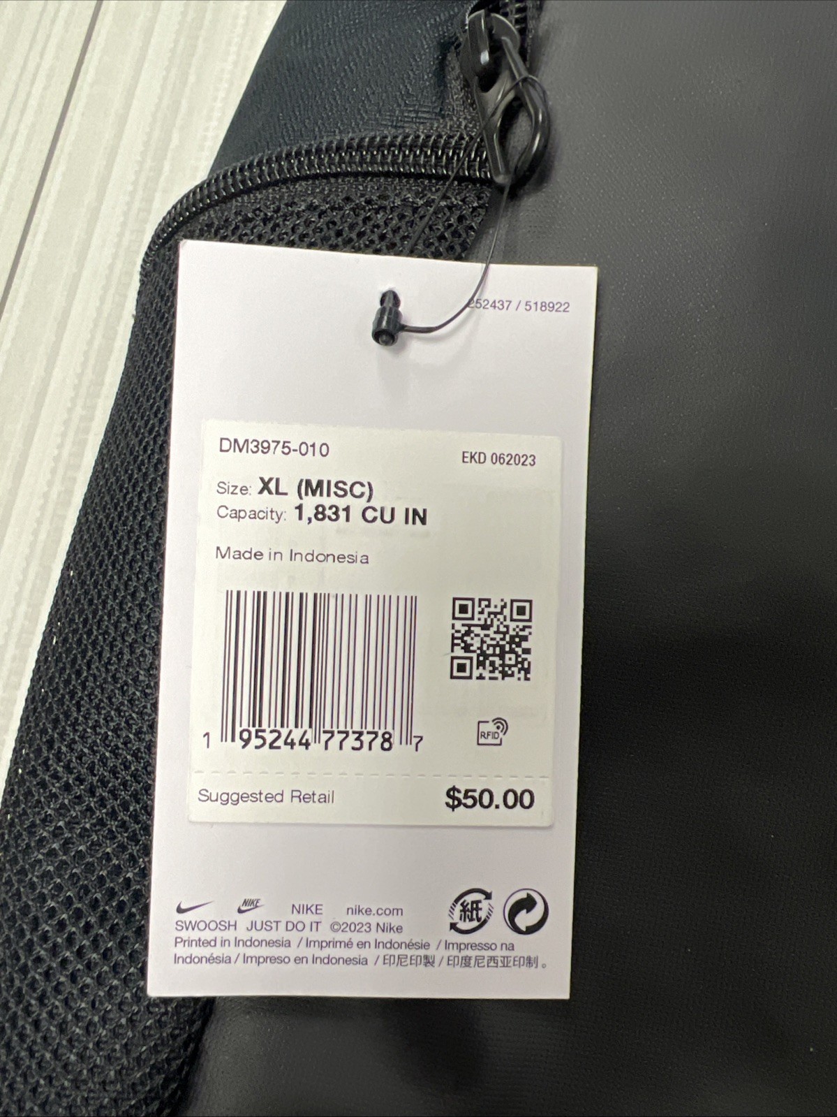 Nike Brasilia 9.5 Training Backpack Black White DM3975-010 Packers Everywhere XL