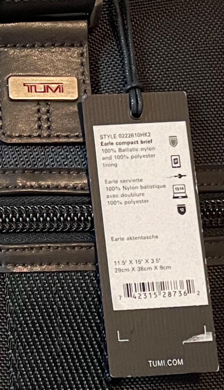 Tumi Alpha Bravo Earle Compact Brief with Cleveland Cavaliers STYLE: 0222610HK2