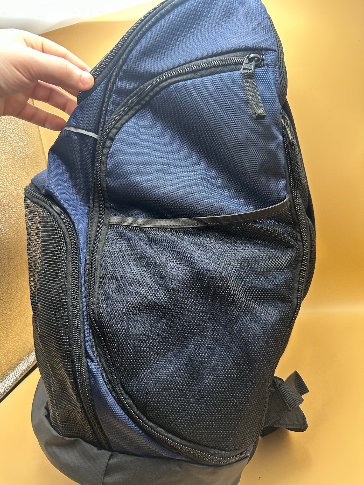 NWT MIER 40L Gym Backpack Basketball Soccer Ball Shoe Compartment Blue Black