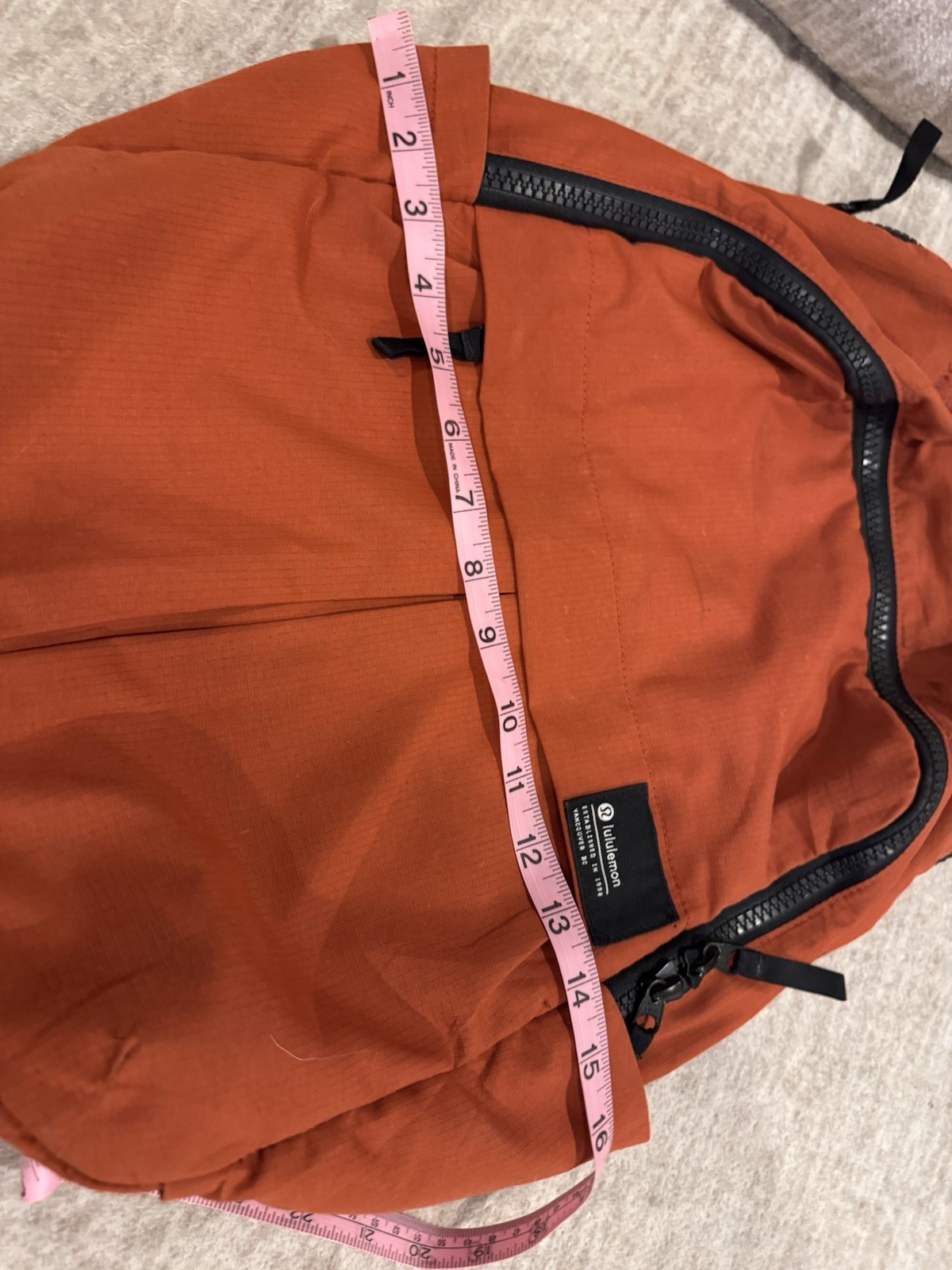 Lululemon Everyday Backpack 2.0 23L Aztec Brick/Black with Laptop Pocket Used