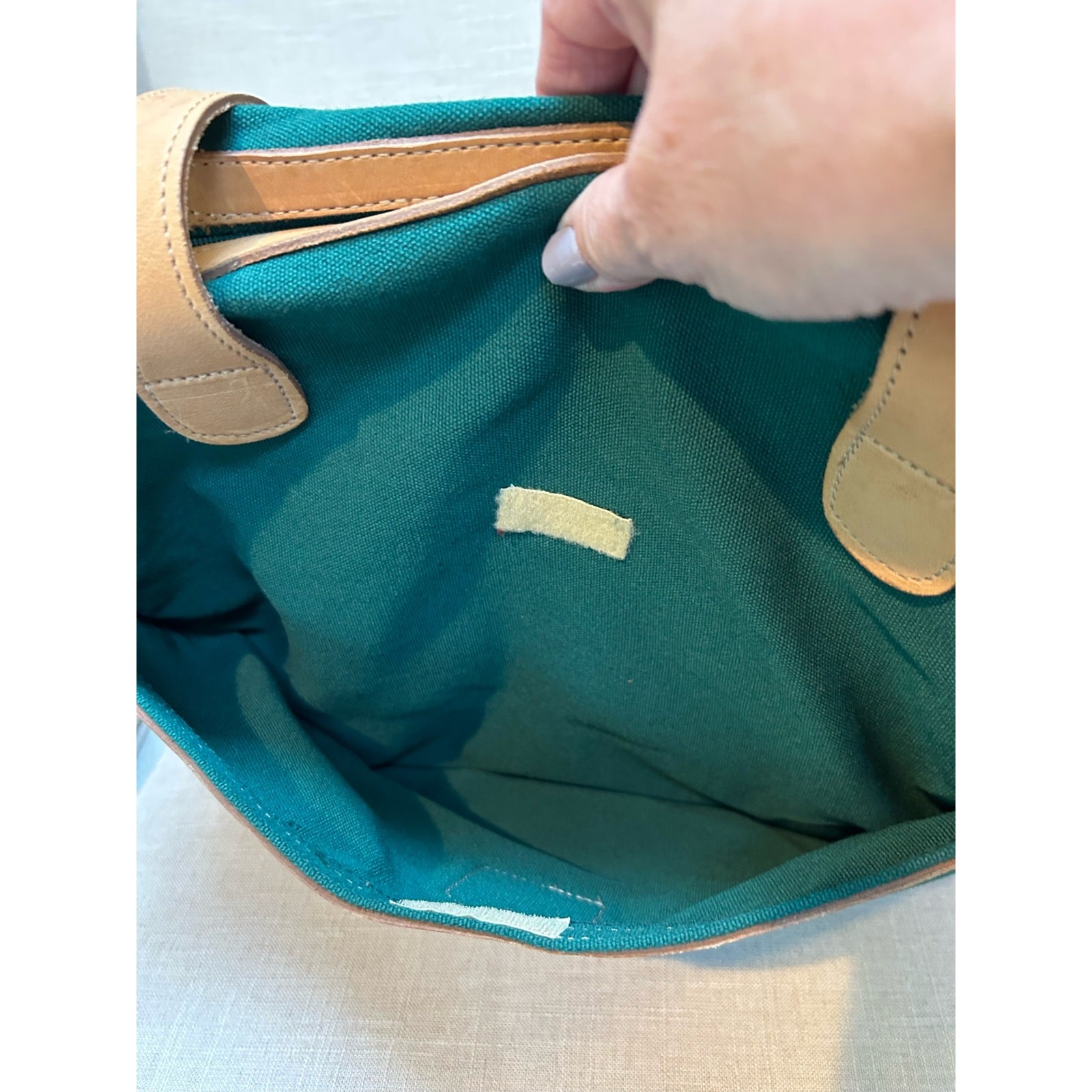 Banner House Duck Canvas Double Handle Bag 12”x15”x9” Vintage Travel Tote YKK