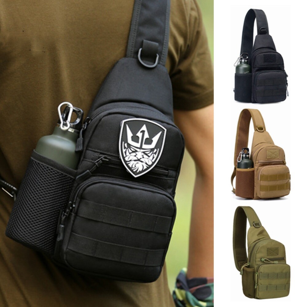 Tactical Sling Bag Outdoor Military MOLLE Crossbody Pack Chest Shoulder Backpack