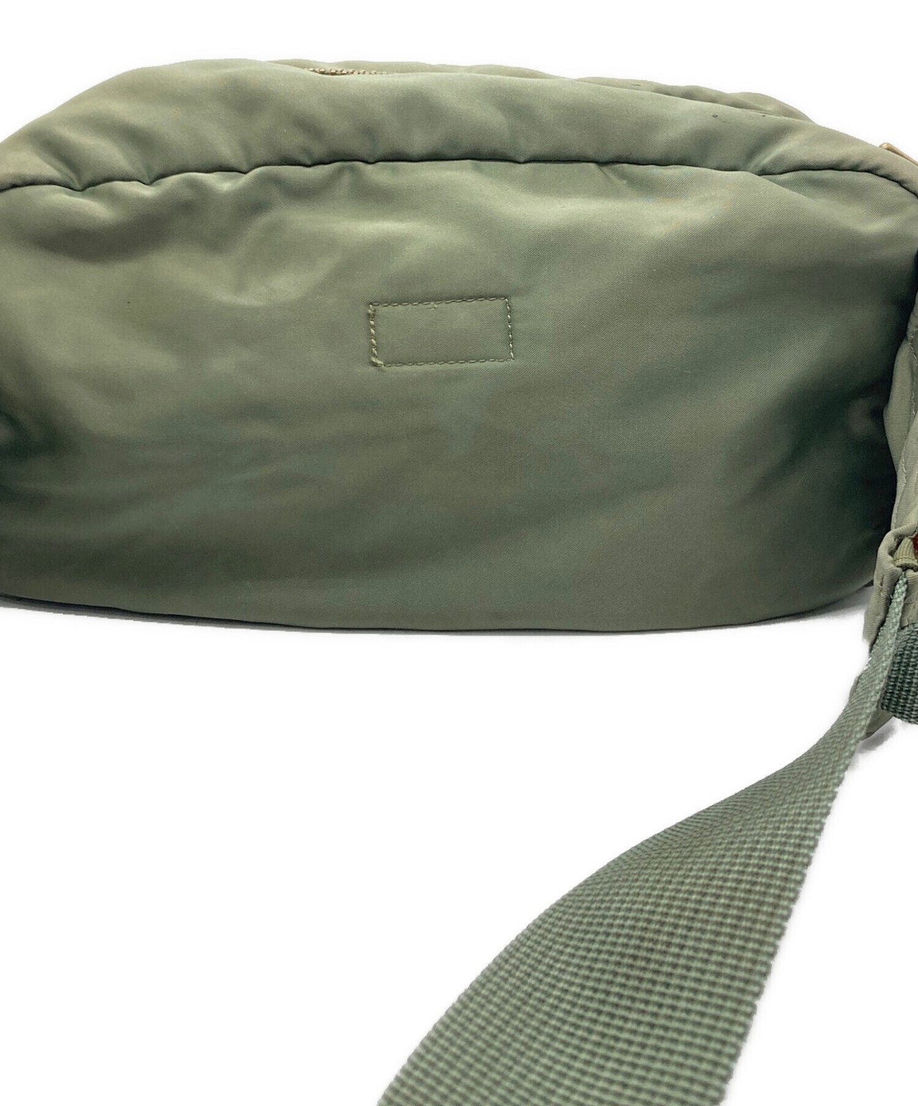 PORTER Nylon Khaki Crossbody Shoulder Bag Men Outer Pockets 28cm x 15cm 11cm