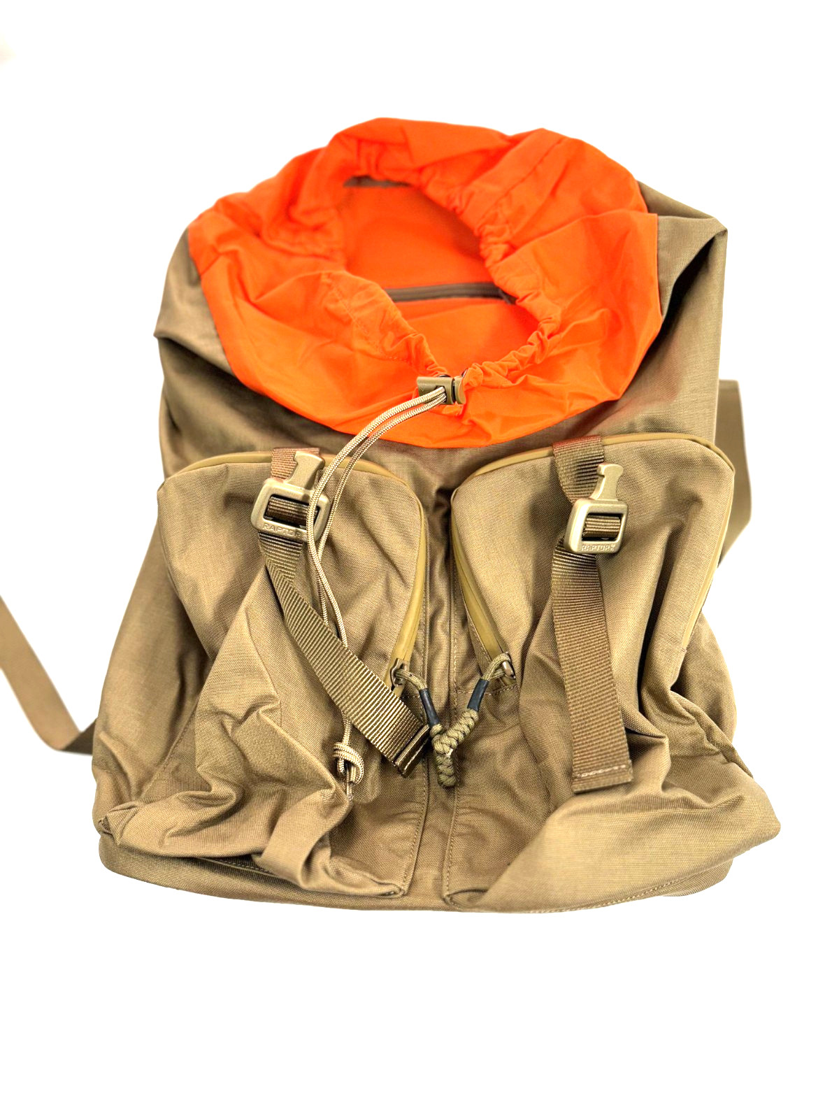 Atomic Mission Gear Parmia Utilitarian Backpack Signature Metal Buckles Coyote