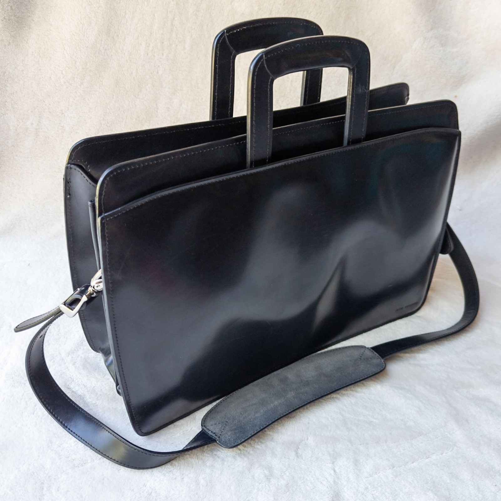 Jack Georges Elements Professional Briefcase 4202 Leather Laptop, Shoulder Strap