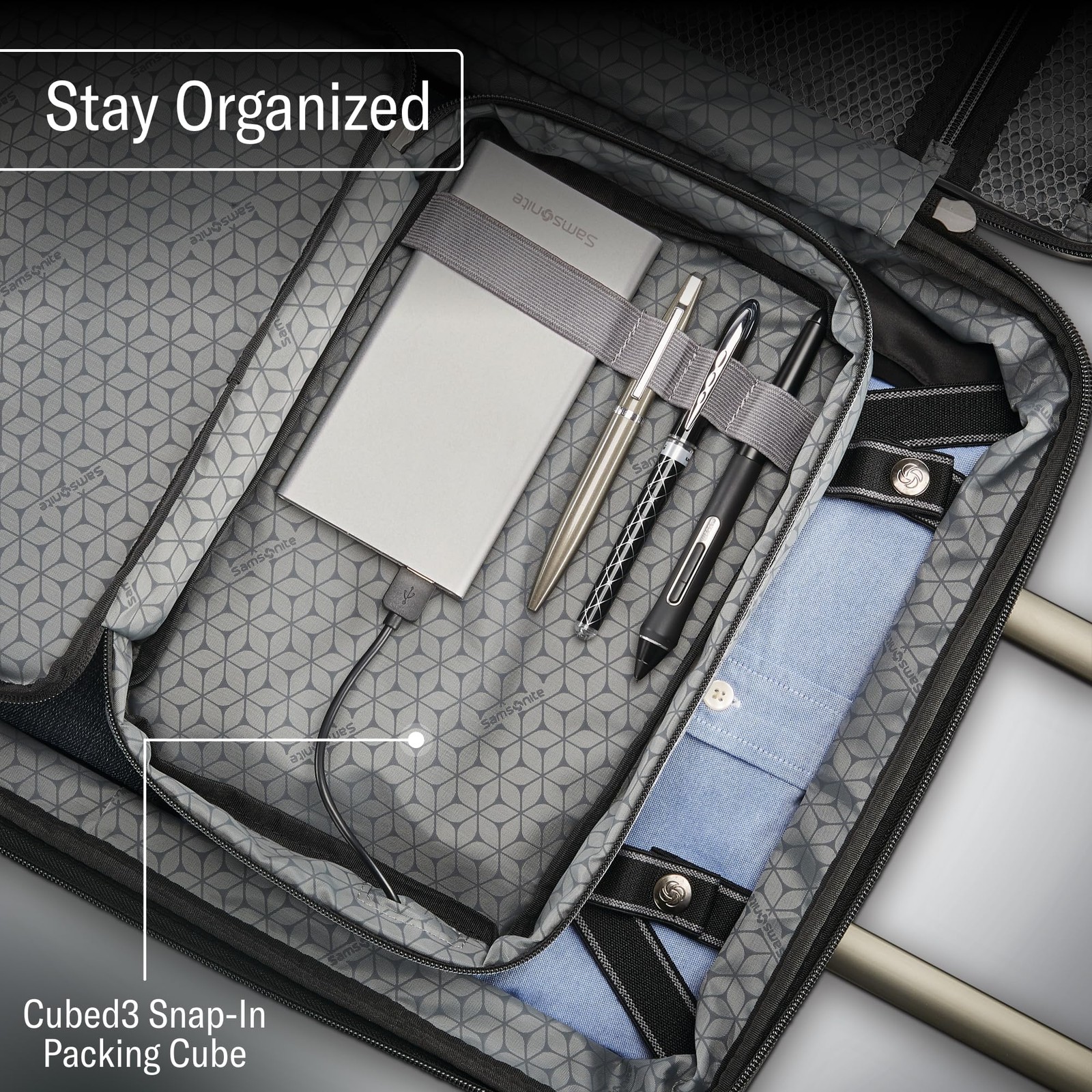 Samsonite Octiv Hardside Spinner Stealth Black Carry On 20 Inch U2