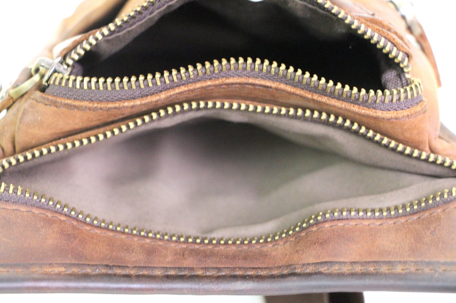 HandCrafted BROWN GENUINE LEATHER MEDIUM SHOULDER BAG X-BODY MESSENGER BELT BAG