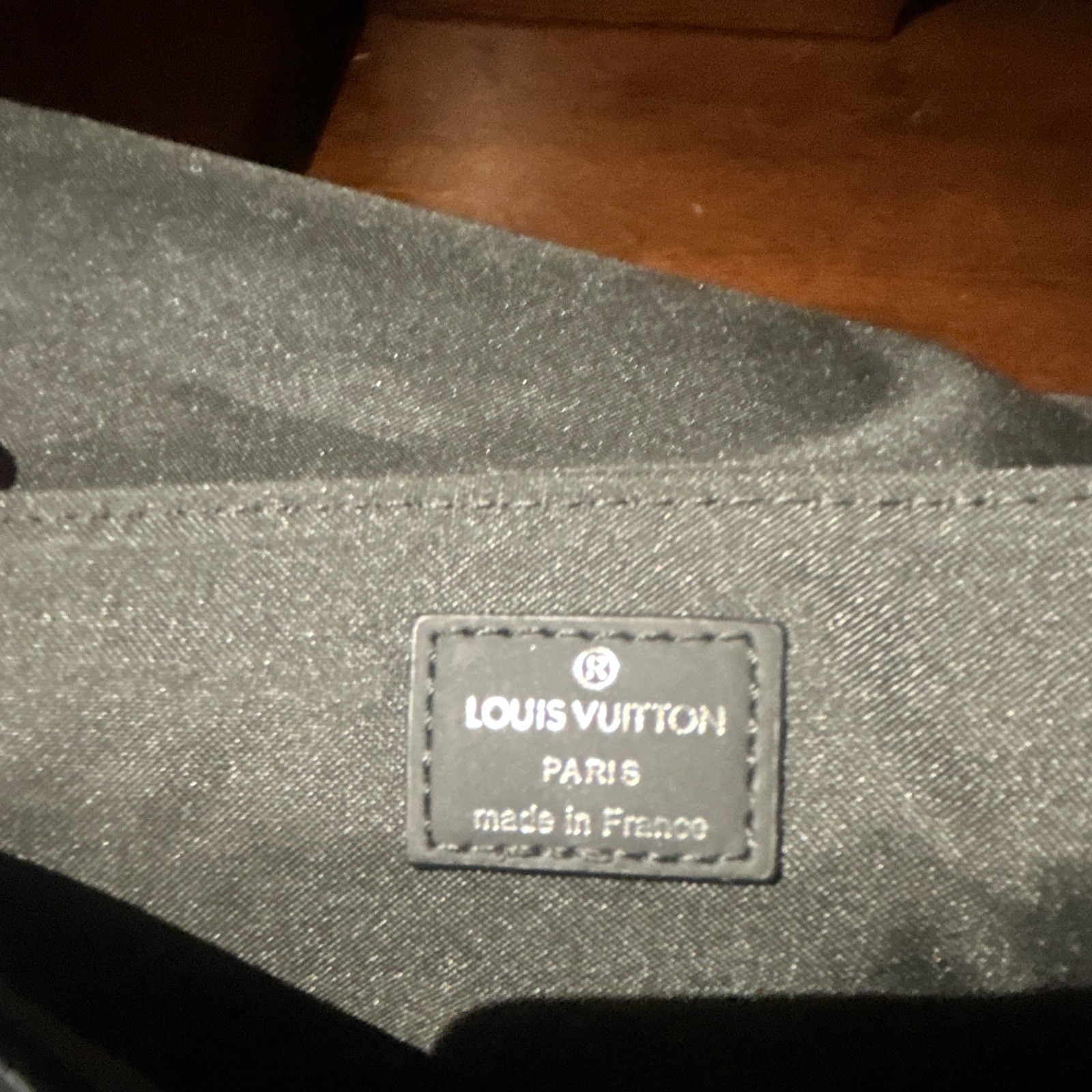 Louis Vuitton Monogram Crossbody Bag Black/Gray Zip Adjustable Strap Men
