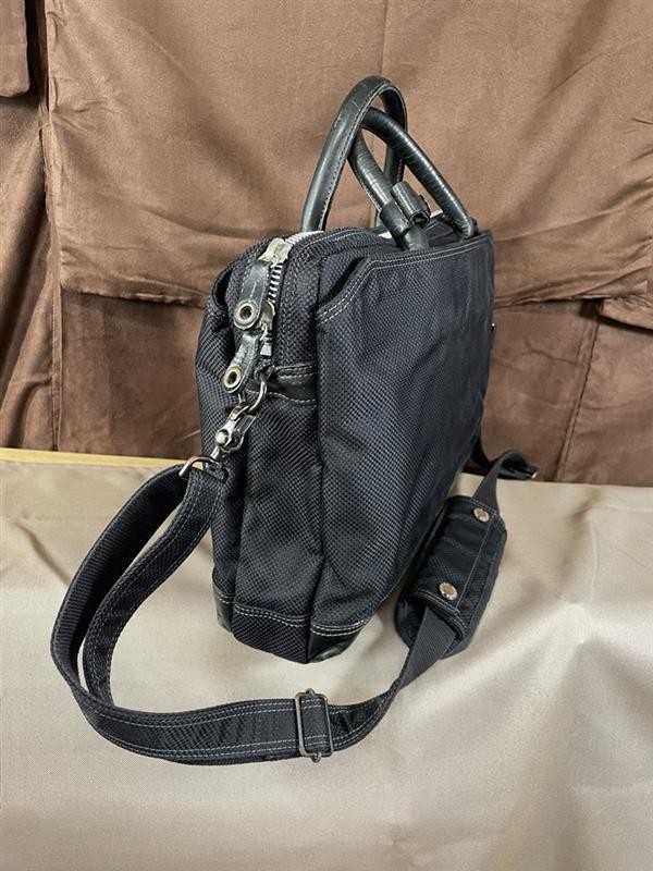 PORTER Classic Business Bag Black Shoulder Belt 40x29x8cm Hook Mesh Zip Pocket
