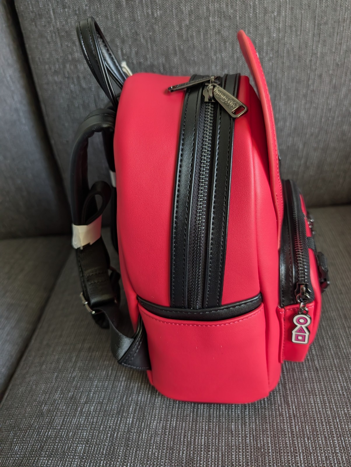 Loungefly Squid Game Triangle Guard US Exclusive Mini Backpack Bag