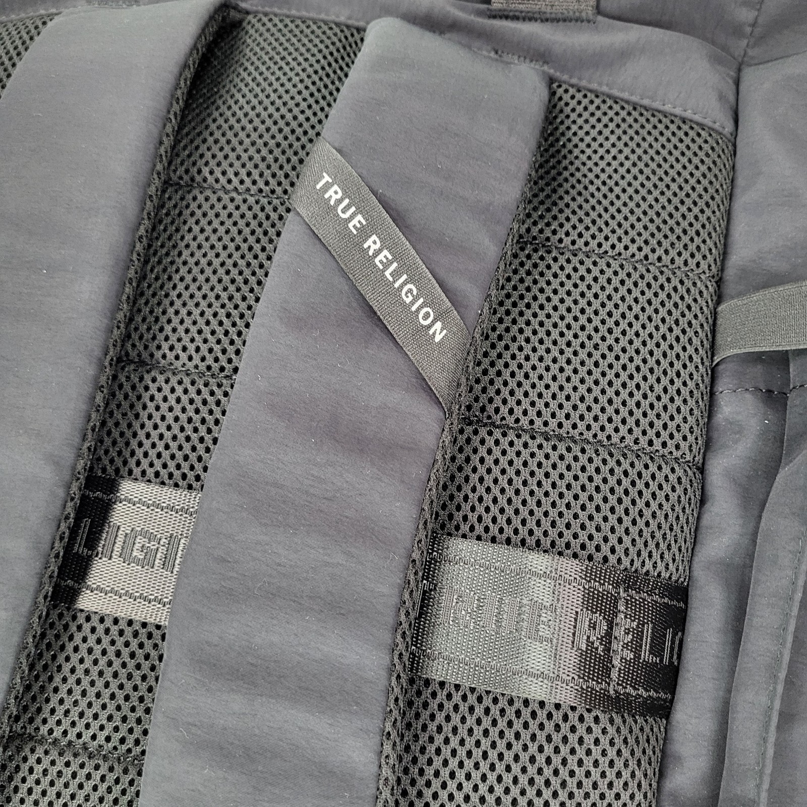 True Religion Black Lightweight Backpack New with Tags Mens Bag Handle Authentic