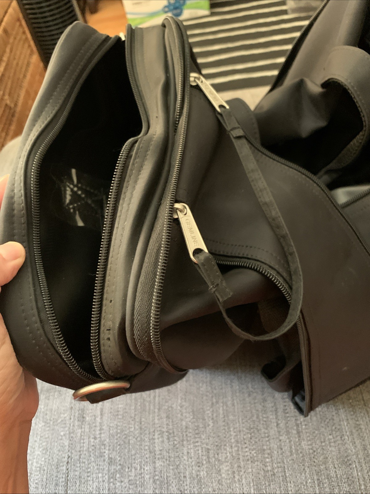 Apple Branded Gemline Foldable Duffel Bag Black Duffle Bag