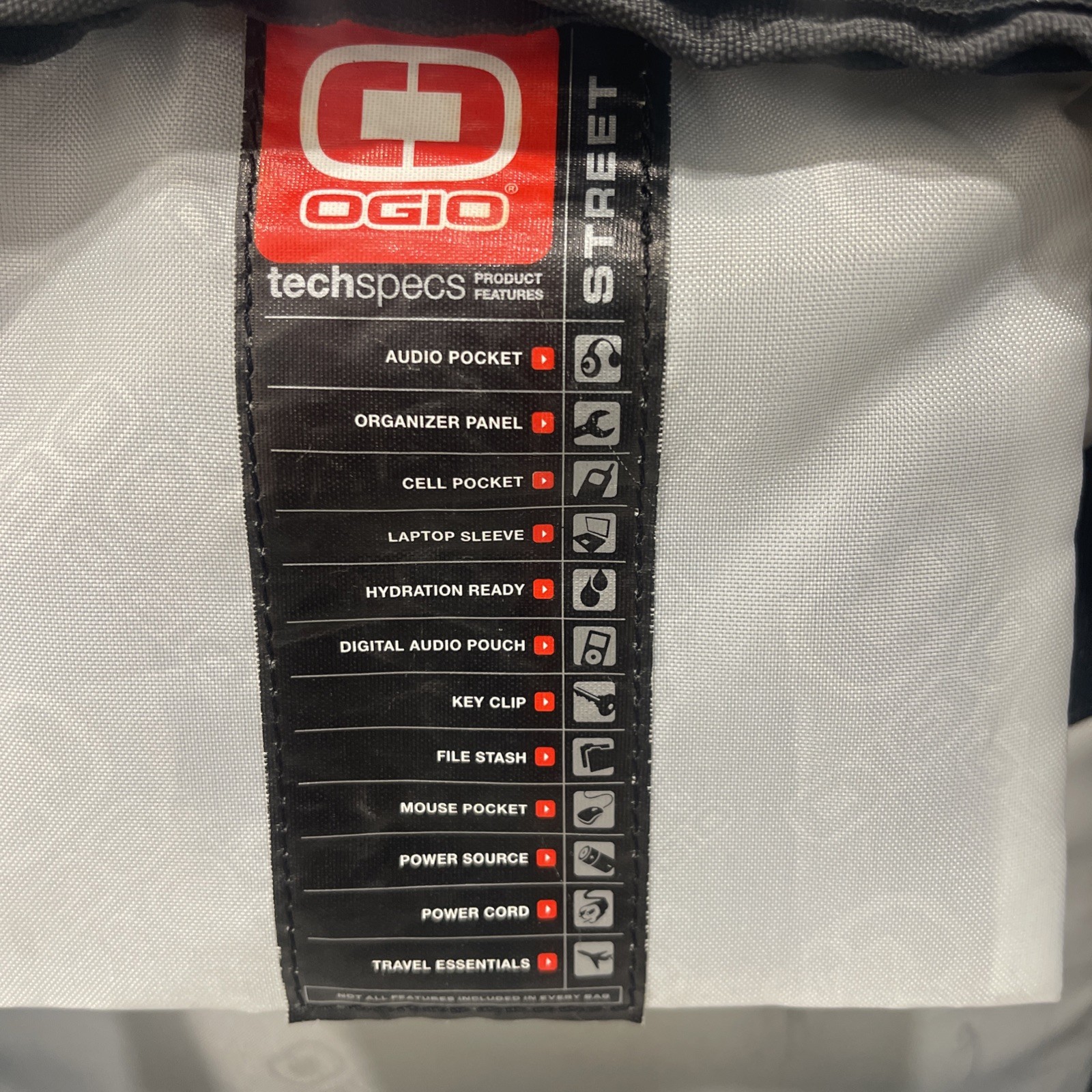 Ogio Capitol One Investing Backpack New Laptop Audio Pocket TechSpecs Black