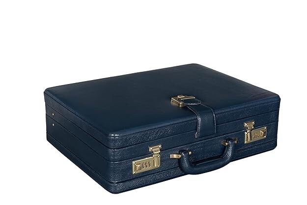 New Leather Travel Briefcase Combination Lock Office Business Handbag