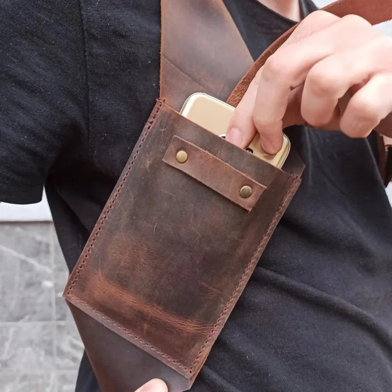 Medieval Steampunk Double Pocket Vest Bag Shoulder Chest Harness Belt Retro