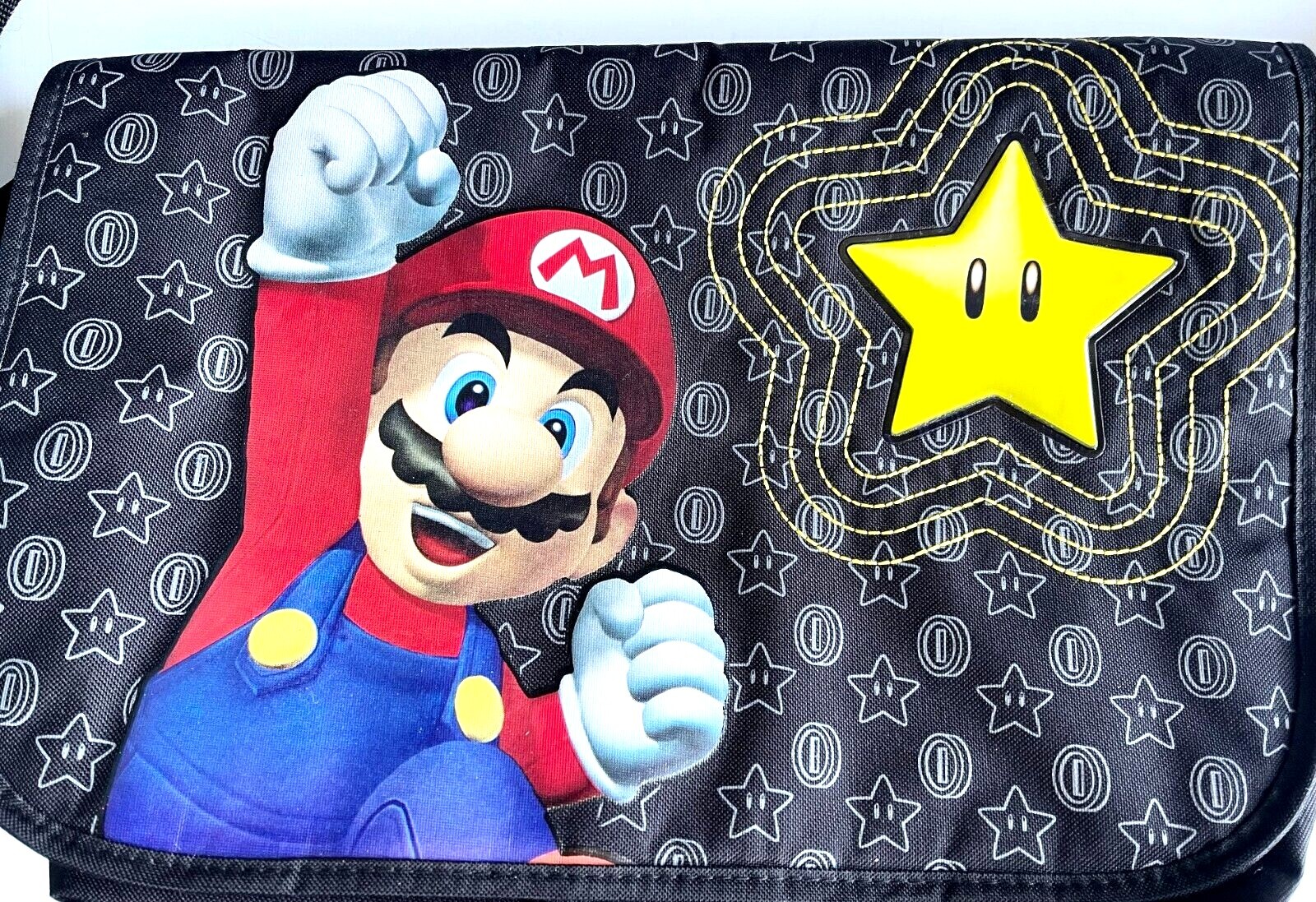 NEW NINTENDO SUPER MARIO POWER UP STAR MESSENGER SCHOOL BOOK BAG SHOULDER STRAP