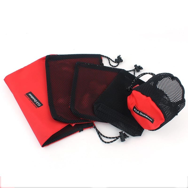 5 PCS Drawstring Bag With Toggle Nylon Cinch Ditty Pouch Sack Gym Travel
