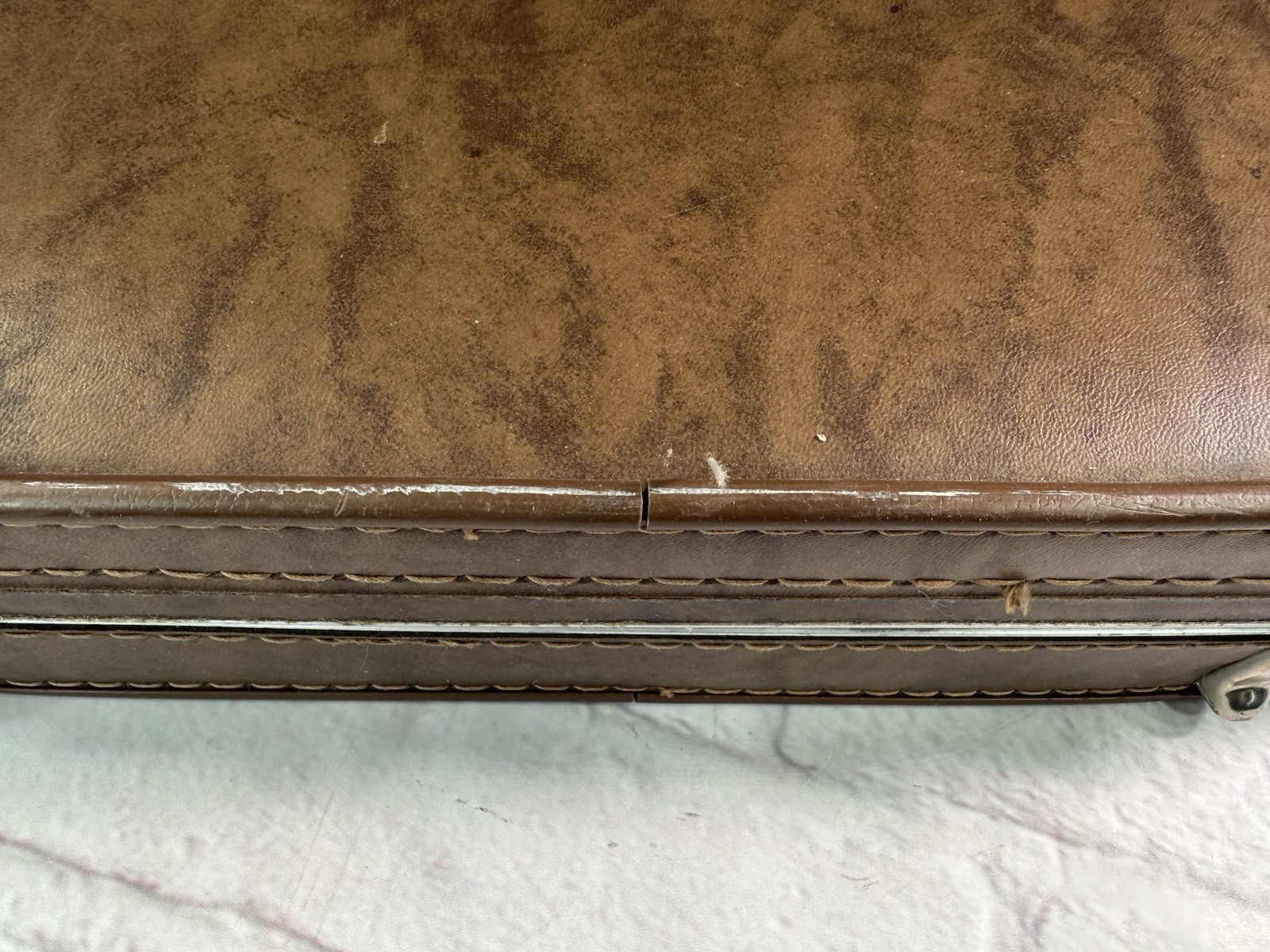 Vintage 1960’s Sears Featherlite Attache Briefcase w/ Band Backstage/Stickers