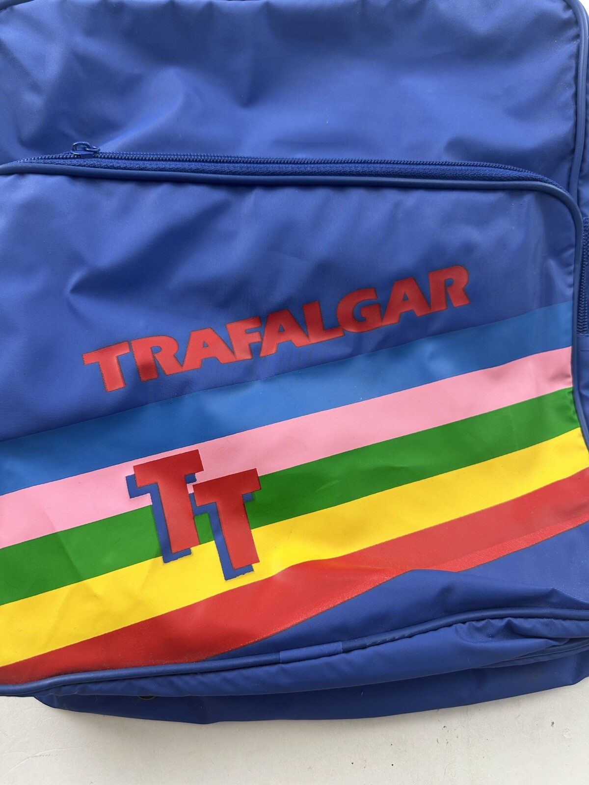 Trafalgar Bag Blue Rainbow Travel Shoulder Crossbody Tote Retro 80’s Pride
